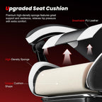 Gaming Chair with Footrest, Ergonomic Video Game Chair for Adults, White | PU Leather, Headrest and Lumbar Support, Height Adjustable 360° Swivel High Back Reclining Computer Chair for Home Office