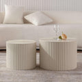 Modern Round Nesting Coffee Table Set of 2, Side Tables for Living Room