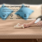 6-Piece PE Rattan Patio Set: 3 Sofas, 2 Ottomans, Coffee Table, Khaki Cushions & Blue Pillows, Steel FFor rame, All-Weather