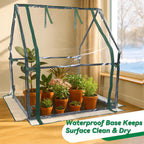 Gardzen Mini Greenhouse Indoor with Waterproof Bottom, Heavy Duty Portable Green House for Outdoor, Ideal for Seed Starting, Germination and Weather Protection, 36.2"(L) x 36.2"(W) x 42.5"(H)