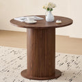 35.5" Round Dining Table for 2, Modern Small Pedestal Kitchen Table, Space Saving, for Apartment Dining Living Room