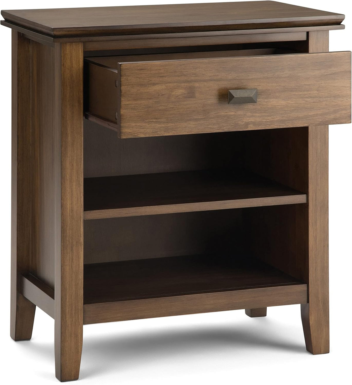 SIMPLIHOME Artisan Solid Wood 24 inch Wide Transitional-Style Bedside Nightstand Tables in Rustic Natural Aged Brown for the Living Room and Bedroom (Set of 2)