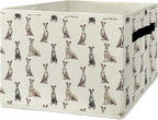 Greyhound Gifts Storage Bins & Boxes with Handles, Dog Foldable Basket for Organizing Dog Lovers Owners, Greyhound Christmas Storage Laundry Hampers for Bedroom Bathroom Clothes Toys Books
