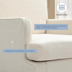 Kromax Accent Chair for Living Room, No Screws Assembly Required, Beige