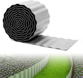 Bonviee 8” x 40’ Metal Landscape Edging Border Kit, Corrugated Garden Edging for Flower Bed, Lawn, Walkways, No Dig Paver Edging for Landscaping, Durable Garden Border Edging (Silver, 8In x 40Ft)