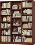 FACBOTALL Triple Wide Bookshelf, Large Bookshelf with 17 Display Shelves