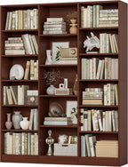 FACBOTALL Triple Wide Bookshelf, Large Bookshelf with 17 Display Shelves