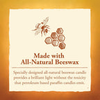 Candle by the Hour 70-Hour Beehive Candle, Eco-friendly Natural Beeswax with Cotton Wick