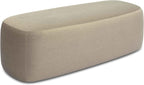 Tov Furniture Graceland Taupe Faux Mohair Bench
