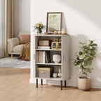 ONBRILL Sideboard Buffet Cabinet with Storage, 44" High Storage Cabinet with Sliding Door & Adjustable Feet, Modern Accent Coffee Bar Cabinet Console Table for Kitchen, Entryway, Natural White