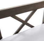 Christopher Knight Home Gary Patio Convertible Couch, Wooden Outdoor Daybed, 3-Seater Acacia Wood Patio Furniture Lounge Sofa for Backyard/Poolside/Garden, Back Pillow+Removable Cushion, Grey