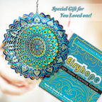 Wind Spinner Mandala Peacock - 12In Laser Cut Stainless Steel Wind Spinners Outdoor, 3D Kinetic Hanging Sculpture, Rustproof Metal Garden Decor Yard Art, Unique Gift for Women, Men, Holidays