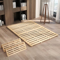 LILYPELLE Floor Bed Frame Full, Foldable Tatami Bed Frame Futon Frame | Breathable Moisture-Proof Bed Plate, Wood Slatted Floor Bed Frame, Japanese Floor Beds for Floor Sleeping & Futon Mattress