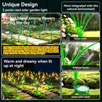 4 Packs Reeds Solar Garden Light, 30 Inch Garden Solar Light with 24 Bulbs, Intelligent Light Control System, IP65 Waterproof, Outdoor Solar Light for Decorating Yard, Pathway(Warm Color)