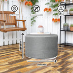 Outdoor Ottoman for Patio, Gray, Outdoor Pouf Footstool,20x12In | All-One Foam Outdoor Pouf, Waterproof Footstool,Patio Footrest, Outdoor Ottoman Footrest ,Extra Seat for Deck Garden Poolside