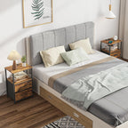 TUTOTAK Nightstands Set of 2, End Table with Charging Station