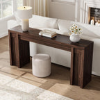 Garvee 70.9-Inch Entryway Table, Wooden Farmhouse Console Table, Thick Sofa Table Behind Couch Table, Long Console Tables for Entryway Living Room, Walnut