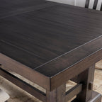 Steve Silver Furniture Napa 9pc Dining Table Set, 72"-90"-108" Dining Table w/ 2-18" Leaves, 8 Upholstered Side Dining Chairs, Farmhouse Design, Dining Room, 72" L x 42" W x 30.5" H, Brown