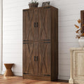Unikito 71" Tall Farmhouse Kitchen Pantry Storage Cabinet with Barn Doors | Storage Drawer, Adjustable Shelves, Wooden Storage Cupboard, Versatile for Kitchen, Dining Room, Bathroom, Utility Room
