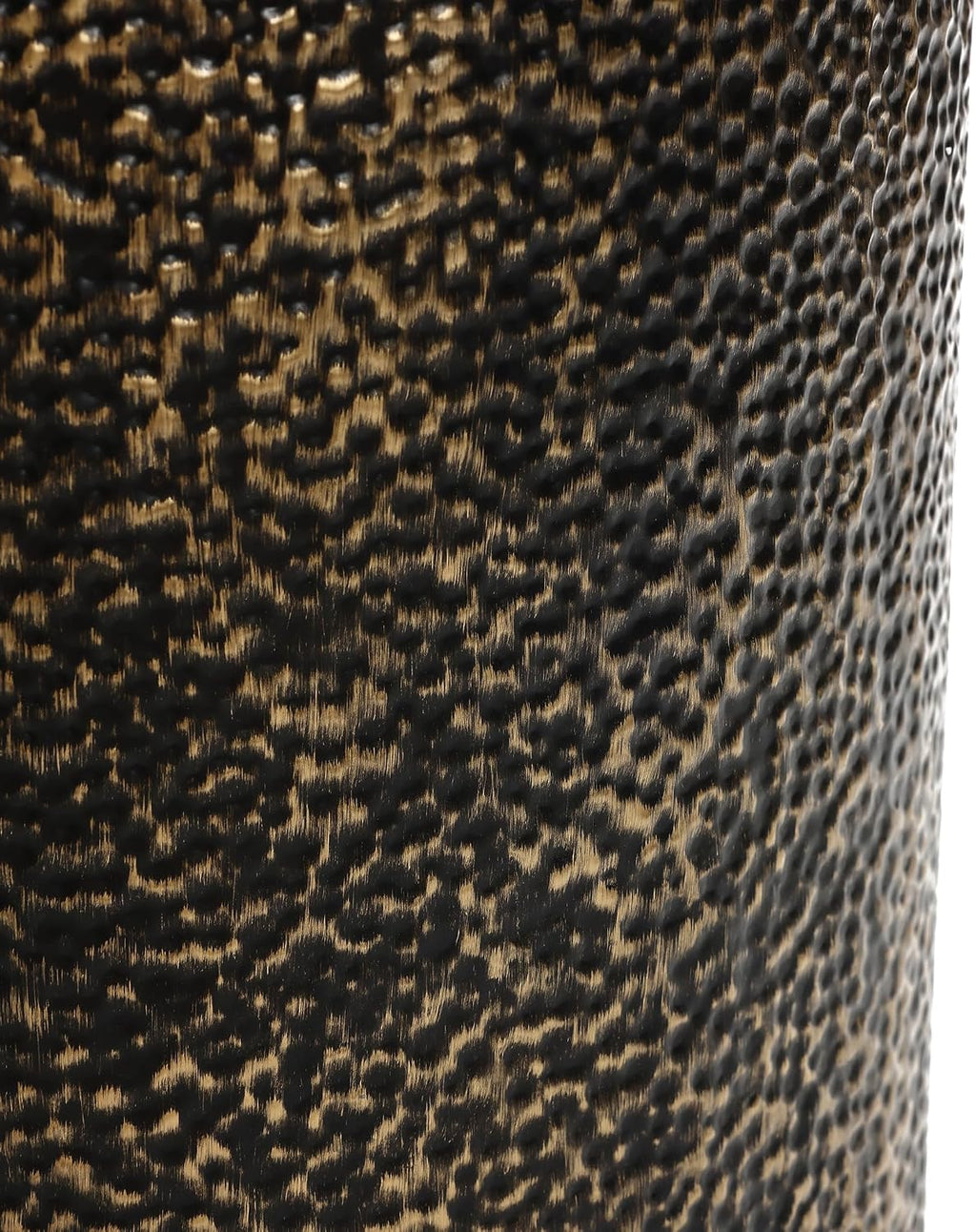 LuxenHome Round Side Table, 20" Black and Gold Metal Base with Wood Top,Small Accent Stool End Table for Small Place,Bedside Nightstand for Living Room, Bedroom, Office, Bathroom