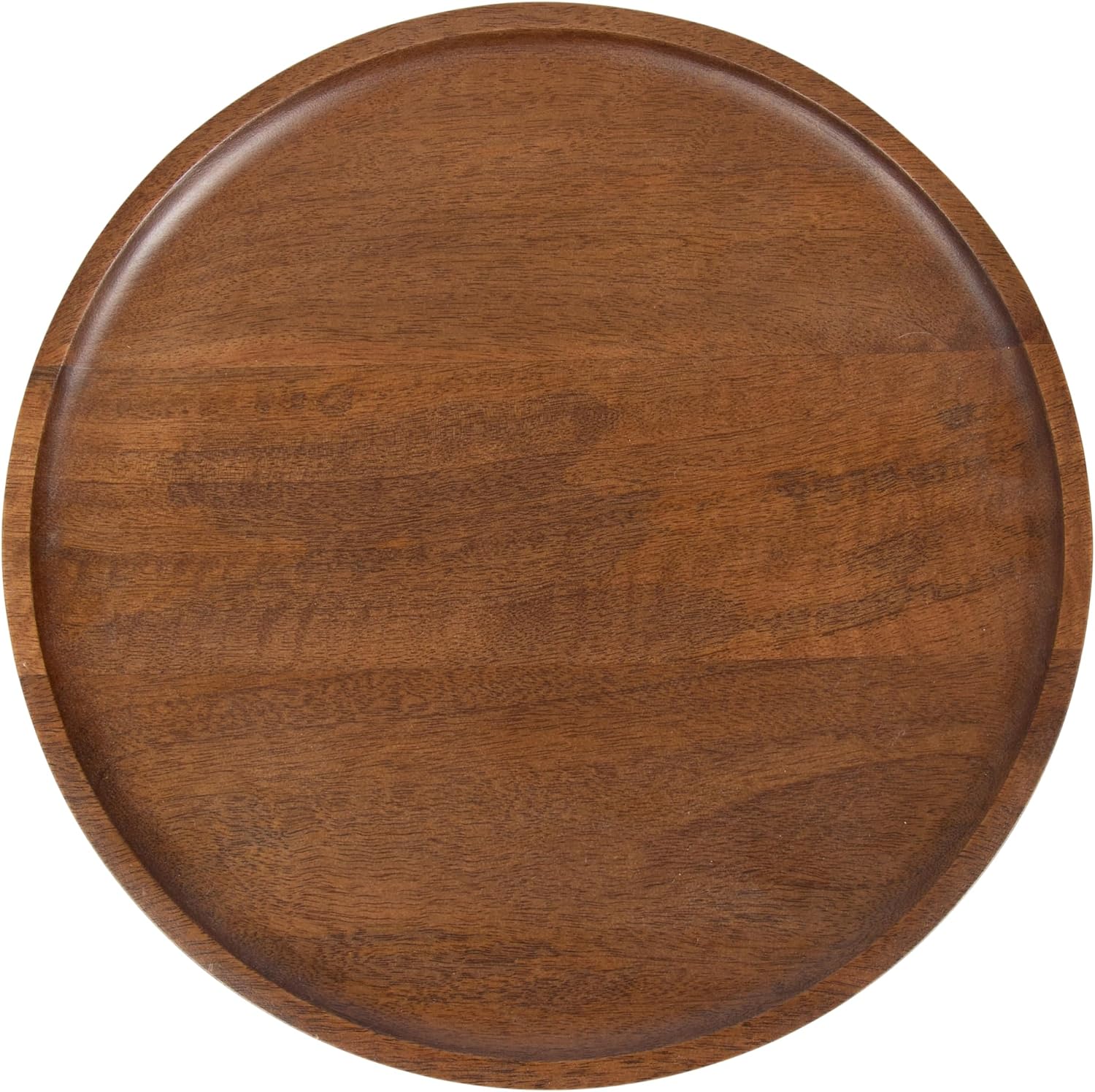 Kate and Laurel Shorrock Round Mango Wood Side Table, 12 x 12 x 24, Walnut Brown, Brass, and Green Marble, Modern Pedestal End Table with Marble Base for Bedroom Nightstand or Living Room Plant Stand