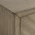 Contemporary 2-Drawer Nightstand, Antique Gray,for Small Spaces