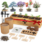 5 Pack Bonsai Tree Kit - Unique Gardening Gift Set for Plant Lovers | Complete Japanese Bonsai Starter Kit with Seeds, Tools & Planters | Ideal Christmas, Birthday Gifts for Women & Men
