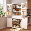 Gizoon Tall Kitchen Pantry Cabinet with Doors and Adjustable Shelves, White | 70'' Pantry Storage Cabinet with Drawer Freestanding Organizer for Small Kitchen Bathroom Laundry Room