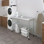 Stainless Steel Table + Add Casters | Choose from 43 Sizes | NSF Metal Work Table for Kitchen Prep Utility | Commercial and Residential Applications.