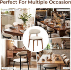 Farmhouse Dining Chairs Set of 4, Mid Century Modern Wooden Velvet Fabric Upholstered Kitchen Chairs with Curve Back, Dining Room Chairs for Living Room Restaurant Cafe with Brown Legs, Warm Gray