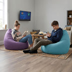 Gouchee Home Easy Collection Bean Bag Chair for Kids and Adults - Ink - Beanbag Couch for Indoor Living Spaces - Cozy Chair, Stylish, and Comfy Lazy Sofa Chair for Reading, Gaming, and More