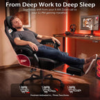 VITESSE Big and Tall Gaming Chair 400lb Capacity with Footrest | Racing-Style High Back Video Game Chair for Adults, PU Leather Computer Chair with Oversized Headrest for Gaming and Work