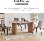 70.8" Modern Dining Table for 6 8 People Farmhouse Kitchen Dinner Table with Large Tabletop Dining Room Table for Dining Living Room Apartment Office Home (Natural)
