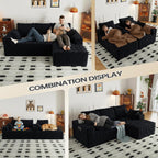 96" Cloud Sectional Couches with Chaise for Living Room