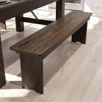 Flash Furniture Hercules 60x12 in Commercial Folding Bench, Rustic | Foldable Locking Legs, Farmhouse, Rustic