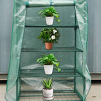 Sfcddtlg 4 Tier Greenhouse Replacement Cover, 63" x 27.2" x 19.3" PE Plant Greenhouse Cover with Roll-Up Zipper Door for Indoor Outdoor Gardening Plants Cold Frost Wind Rain Proof (Frame NOT Included)