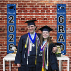 DAZONGE 2026 Graduation Decorations Blue, Congrats Grad Porch Banner for Any Schools or Grades 2026 Graduation Party Decorations