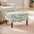 Convenience Concepts Designs4Comfort Marlow Ottoman 27" - Mid-Century Modern Upholstered Footrest & Seat for Living Room, Bedroom, Hallway, or Entryway, Paisley Fabric