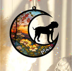 Personalized Dog Memorial, Custom Name American Bulldog Dog Christmas Ornament with Name, Custom Breeds, Pet Loss Light Catcher, Gifts for Lovers Loss of Pet Sympathy on Mothers Day Christmas