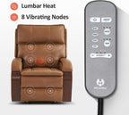 MCombo Power Lift Recliner Chair for Elderly with Power Headrest 7917 | Heat and Massage, Solid Wood Armrest, FSC Certified, USB&Type C Charging Port, Side Pockets, Faux Leather