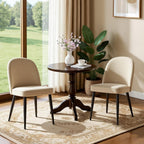 Upholstered Dining Chairs Set of 6, Comfortable Chenille Fabric Kitchen Chairs with High Back & Metal Legs, Modern Dinner Chair for Dining Room Restaurant Hotel Cafe, Beige