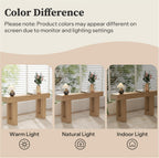 63 Inch Long Console Table for Entryway, Farmhouse Sofa Table Behind Couch, Wooden Rectangular Design Entry Table Foyer Hallway Table for Living Room (Natural)