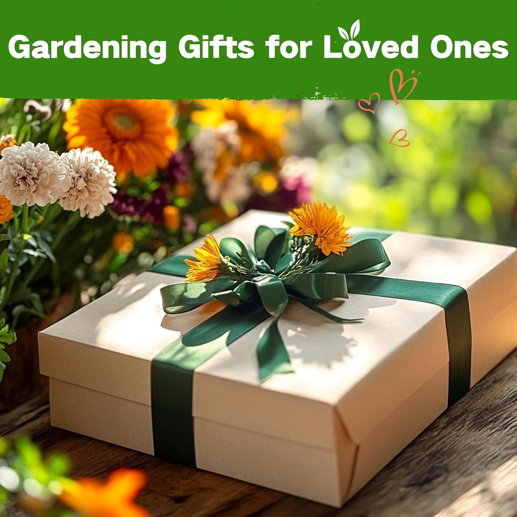 LUSH&DEW Cut Flower Seed Bank, Gift for Women Men, 32 Types Non-GMO Annual & Perennial Wildflower Seeds for Planting in Raised Garden Bed Greenhouse, Seed Storage Organizer, Zinnia Sunflower Zone 3-10