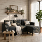 SUNLEI L-Shaped Sectional Couch, Modern Grey Reversible Sectional Sofa with Reversible Ottoman, 3-Seat Sectional Couches for Living Room and Apartment, Grey
