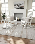 NAVINE Outdoor Rocking Chairs Set of 2, Oversized High Back Patio Rocking Chairs, All Weather Porch Rocking Chairs for Outside. White