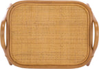 SAFAVIEH Couture Collection - Bayard Natural Rattan Accent Table, Side Table with Magazine Holder, Tropical Coastal Design, Fully Assembled (CWK3017A)