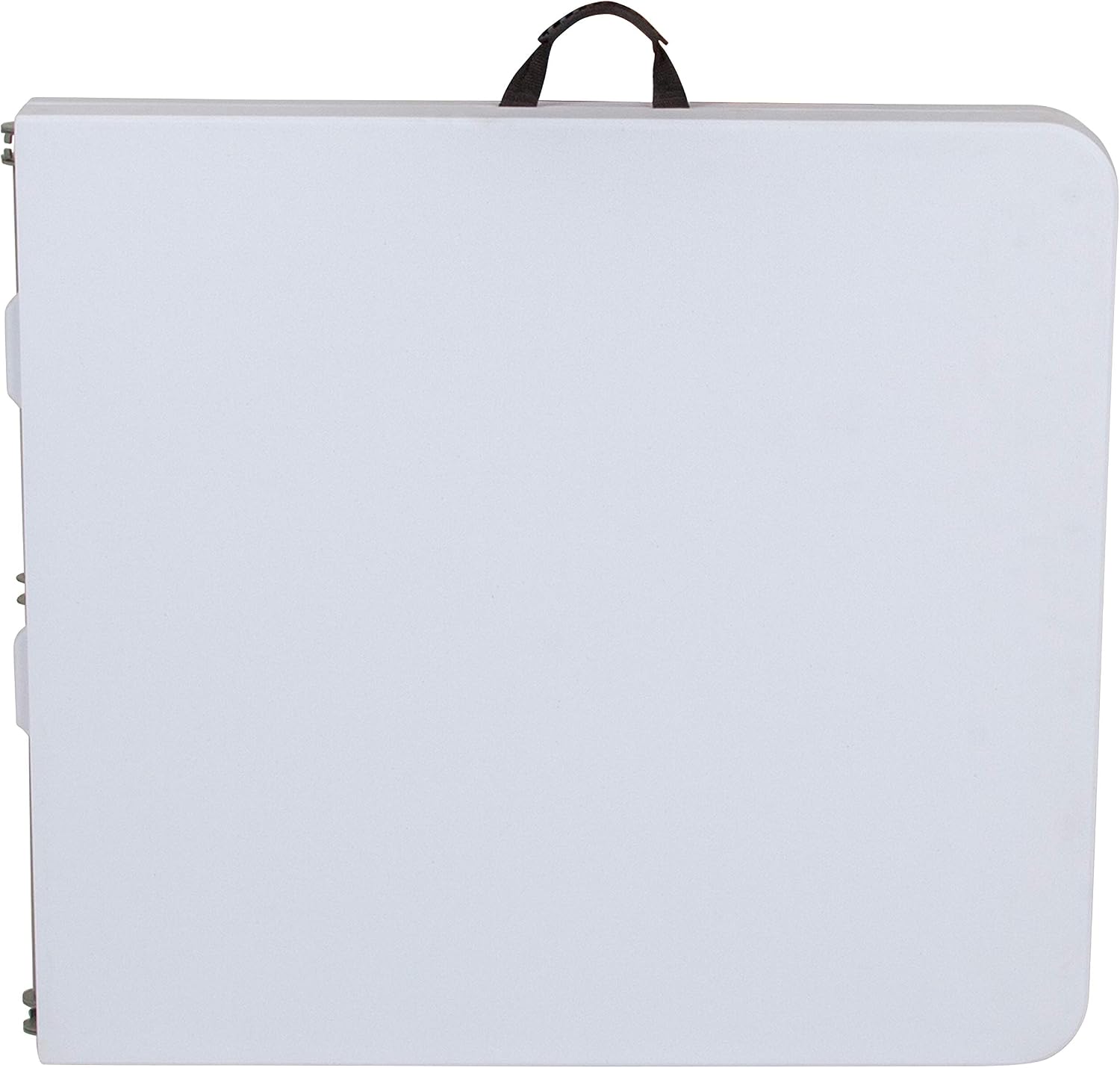 EMMA + OLIVER 5-Foot Granite White Adjustable Bi-Fold Plastic Folding Table | Lightweight, Easy Storage, Event and Banquet Table