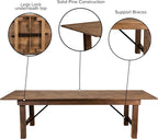 Flash Furniture Hercules 108x40 in Folding Table
