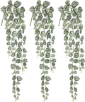 Briful 3 Pack Fake Hanging Plant 39.3" Faux Hanging String of Hearts Plant Faux Trailing Vine with Heart-Shaped Leaves Lush Cascading Artificial Greenery for Home Wall Indoor Outdoor Porch Decor