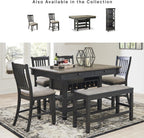 Signature Design by Ashley Counter Height Table with Storage, Farmhouse